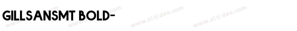 Gillsansmt bold字体转换